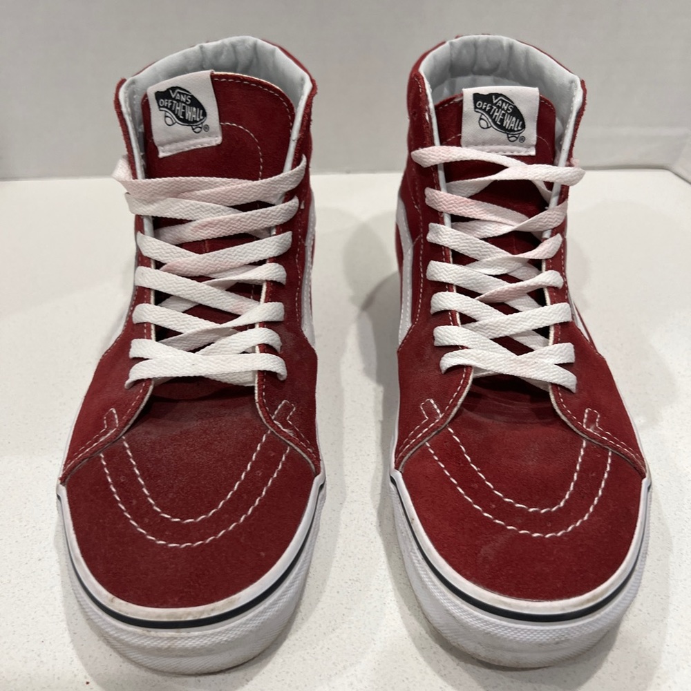 Vans Off the Wall Suede Skate Shoes Maroon Size 9.5 Men, 11 Women